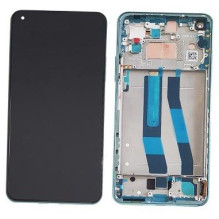 LCD screen Xiaomi Mi 11 Lite 4G / Mi 11 Lite 5G 2021 with touch screen with frame Green original (used Grade B)
