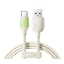 USB kabelis JOYROOM Fluorescent (S-A53) type-C (3A) 1.2m baltas
