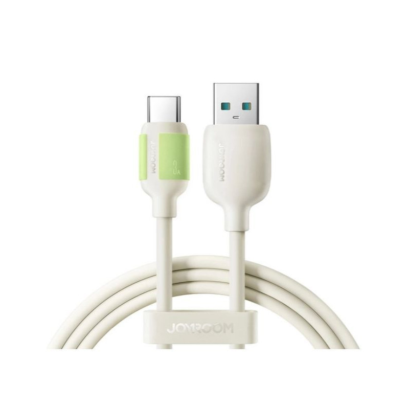 USB kabelis JOYROOM Fluorescent (S-A53) type-C (3A) 1.2m baltas