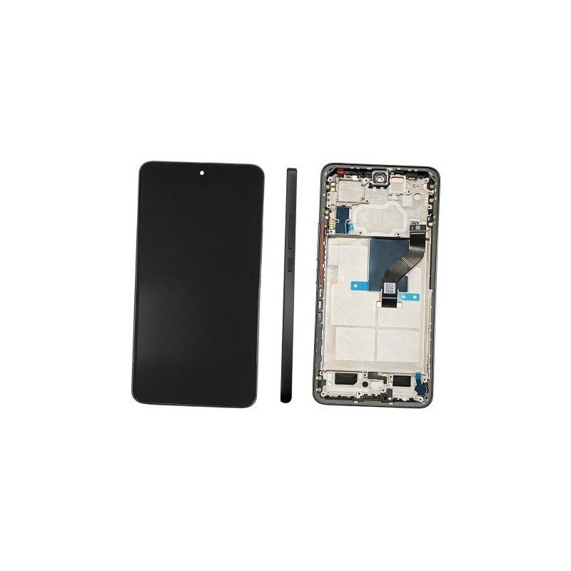 LCD screen Xiaomi 12 Lite 5G with touch screen with frame Black original (service pack)