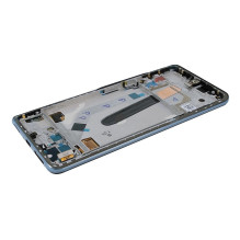 Ekranas Xiaomi Mi 11i / Mi 11X / Mi 11X Pro / Poco F3 su lietimui jautriu stikliuku ir rėmeliu Blue originalus (service 