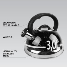 Kettle MAESTRO MR-1313C black 3 l
