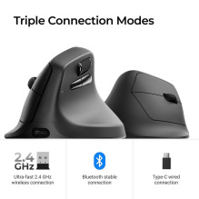 PELĖ USB OPTINĖ WRL M5 / JUODA M5-A23 KEYCHRON