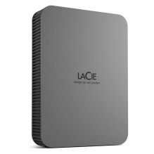 Išorinis HDD, LACIE, saugus mobilusis diskas, STLR5000400, 5 TB, USB-C, USB 3.2, pilka spalvų erdvė, STLR5000400