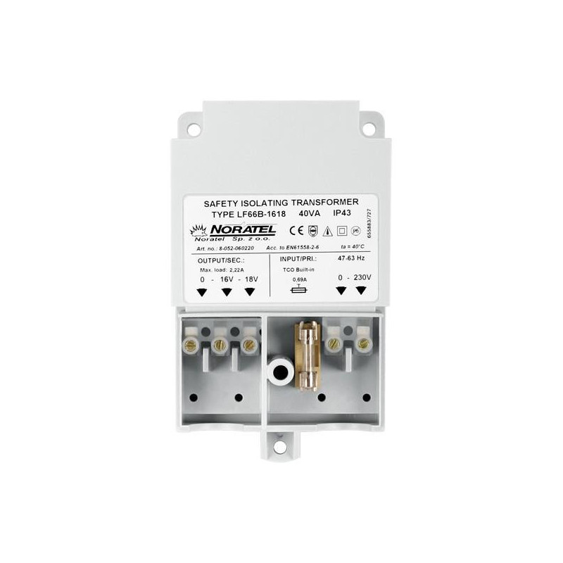 TRANSFORMACIJA 230V / 18V DC 40VA / TR40VA SATEL