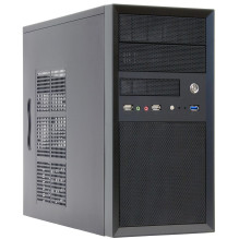 Case, CHIEFTEC, MiniTower, MicroATX, Colour Black, CT-01B-OP