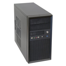Case, CHIEFTEC, MiniTower, MicroATX, Colour Black, CT-01B-OP