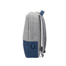NB CASE ANTI-THEFT 15.6" / 7562 GREY / DARK BLUE RIVACASE
