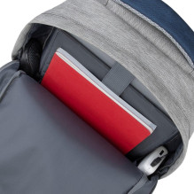 NB CASE ANTI-THEFT 15.6" / 7562 GREY / DARK BLUE RIVACASE