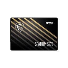 SSD, MSI, SPATIUM S270, 960GB, SATA, 3D NAND, Write speed 450 MBytes / sec, Read speed 500 MBytes / sec, 2,5", TBW 
