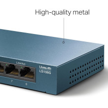 Jungiklis, TP-LINK, TP-LINK LS108G, LS108G, 8x10Base-T / 100Base-TX / 1000Base-T, LS108G