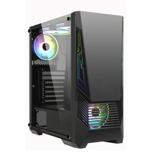 Korpusas, GOLDEN TIGER, Palaikomos pagrindinės plokštės formos ATX / micro ATX, Juodas, Midi Tower, Buffalo M730i, BUFFA