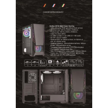 Case, GOLDEN TIGER, Supported motherboard form factors ATX / micro ATX, Black, Midi Tower, Buffalo M730i, BUFFALOM730I