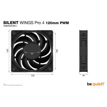 CASE FAN 120MM SILENT WINGS / PRO 4 BL098 BE QUIET CASE FAN 120MM SILENT WINGS / PRO 4 BL098 BE QUIET