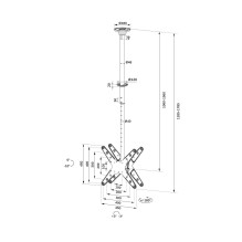 TV SET ACC CEILING MOUNT 32-75 / FPMA-C340DBLACK NEOMOUNTS