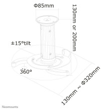 PROJECTOR ACC CEILING MOUNT / BEAMER-C80WHITE NEOMOUNTS PROJECTOR ACC CEILING MOUNT / BEAMER-C80WHITE NEOMOUNTS