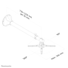 PROJECTOR ACC WALL MOUNT / BEAMER-W100SILVER NEOMOUNTS