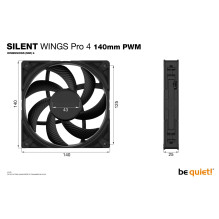 CASE FAN 140MM SILENT WINGS / PRO 4 BL099 BE QUIET CASE FAN 140MM SILENT WINGS / PRO 4 BL099 BE QUIET