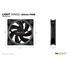 CASE FAN 120MM LIGHT WINGS / TRIPLE-PACK BL076 BE TYLUS