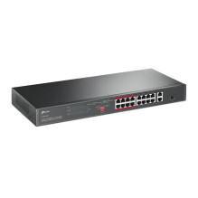 Switch, TP-LINK, Desktop / pedestal, 16x10Base-T / 100Base-TX, PoE+ ports 16, TL-SL1218P