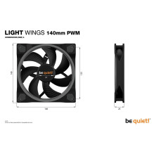 CASE FAN 140MM LIGHT WINGS / BL074 BE QUIET