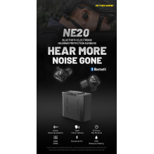 AUSINĖS BLUETOOTH / NE20 CLASSIC BLACK NITECORE