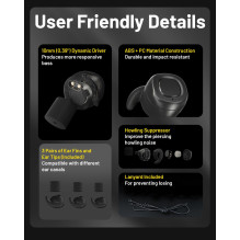 AUSINĖS BLUETOOTH / NE20 CLASSIC BLACK NITECORE