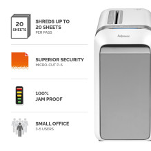 SHREDDER POWERSHRED LX221 / WHITE 5050501 FELLOWES