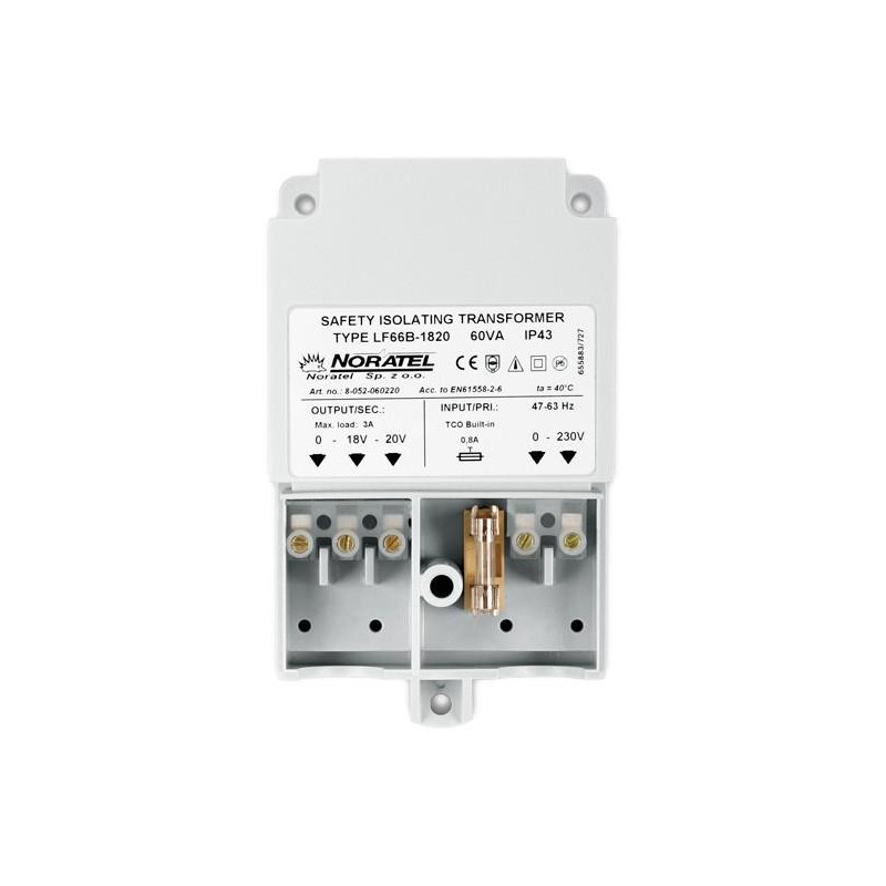 TRANSFORMACIJA 230V / 18V DC 60VA / TR60VA SATEL