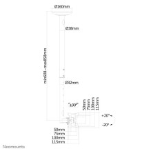 TV SET ACC CEILING MOUNT 10-30 / FPMA-C050BLACK NEOMOUNTS TV SET ACC CEILING MOUNT 10-30 / FPMA-C050BLACK NEOMOUNTS
