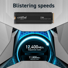 SSD, CRUCIAL, T700, 4TB, M.2, PCIe Gen5, NVMe, TLC, Write speed 11800 MBytes / sec, Read speed 12400 MBytes / sec, TBW 2 SSD, CRUCIAL, T700, 4TB, M.2, PCIe Gen5, NVMe, TLC, Write speed 11800 MBytes / sec, Read speed 12400 MBytes / sec, TBW 2