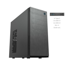 Case, CHIEFTEC, HC-10B-OP, MidiTower, Not included, ATX, MicroATX, MiniITX, Colour Black, HC-10B-OP Case, CHIEFTEC, HC-10B-OP, MidiTower, Not included, ATX, MicroATX, MiniITX, Colour Black, HC-10B-OP