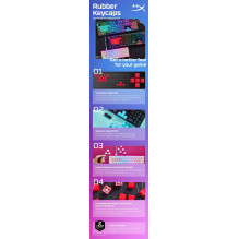 KEYBOARD ACC KEYCAPS GAMING / PINK 519U0AA ABA HYPERX KEYBOARD ACC KEYCAPS GAMING / PINK 519U0AA ABA HYPERX
