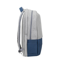 NB BACKPACK ANTI-THEFT 17.3" / 7567 GREY / DARK BLUE RIVACASE