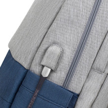 NB KURIŠNĖ APSAUGINĖ 17,3 colio / 7567 GREY / DARK BLUE RIVACASE
