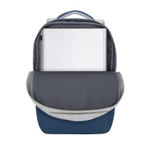 NB BACKPACK ANTI-THEFT 17.3" / 7567 GREY / DARK BLUE RIVACASE