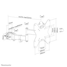TV SET ACC POLE MOUNT 23-42" / FL40-450BL12 NEOMOUNTS