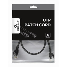 PATCH CABLE CAT6 UTP 0,25M / PP6U-0,25M / BK GEMBIRD