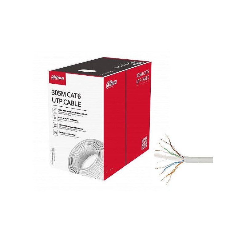 CABLE CAT6 UTP 305M WHITE / PFM920I-6UN-C DAHUA