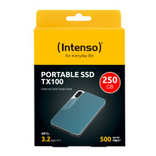 External SSD, INTENSO, TX100, 250GB, USB-C, 3826440