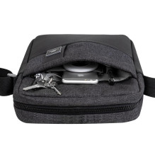 PLASTETĖS DĖKLAS CROSSBODY 11' / 8811 BLACK MELANGE RIVACASE
