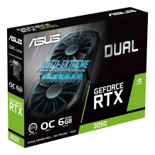 Graphics Card, ASUS, NVIDIA GeForce RTX 3050, 6 GB, GDDR6, 96 bit, PCIE 4.0 16x, Dual Slot Fansink, 1xDVI-D, 1xHDMI, 1xD
