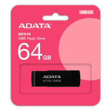 MEMORY DRIVE FLASH USB3.2 64GB / BLACK UC310-64G-RBK ADATA