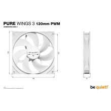 CASE FAN 120MM PURE WINGS 3 / BALTAS PWM BL110 BE TYLUS CASE FAN 120MM PURE WINGS 3 / BALTAS PWM BL110 BE TYLUS