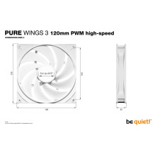CASE FAN 120MM PURE WINGS 3 / WH PWM HIGH-SP BL111 BE QUIET CASE FAN 120MM PURE WINGS 3 / WH PWM HIGH-SP BL111 BE QUIET