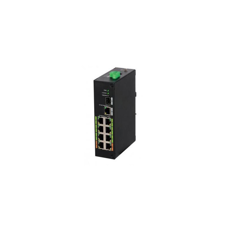 Switch, DAHUA, LR2110-8ET-120-V2, PoE ports 8, DH-LR2110-8ET-120-V2