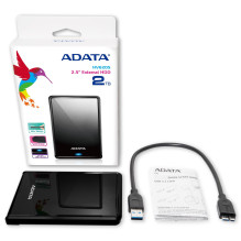 External HDD, ADATA, HV620S, 4TB, USB 3.1, Colour Black, AHV620S-4TU31-CBK
