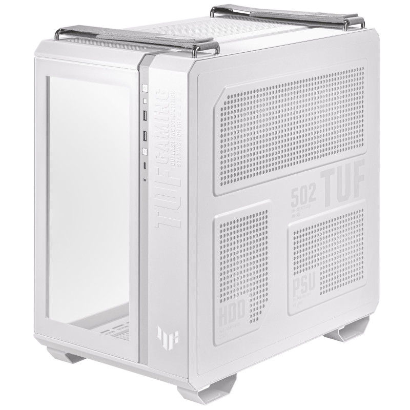 Dėklas, ASUS, TUF Gaming GT502, MidiTower, Dėklo produkto savybės Skaidrus skydelis, Neįtrauktas, ATX, MicroATX, MiniITX