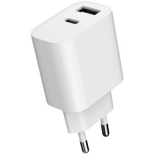 Įkroviklis USB UNIVERSALUS BALTAS / 2P TA-UC-2AC12-01 GEMBIRD