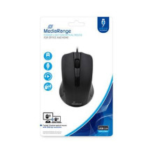 MOUSE USB OPTICAL BLACK / 3 MYGTUKŲ MROS210 MEDIARANGE